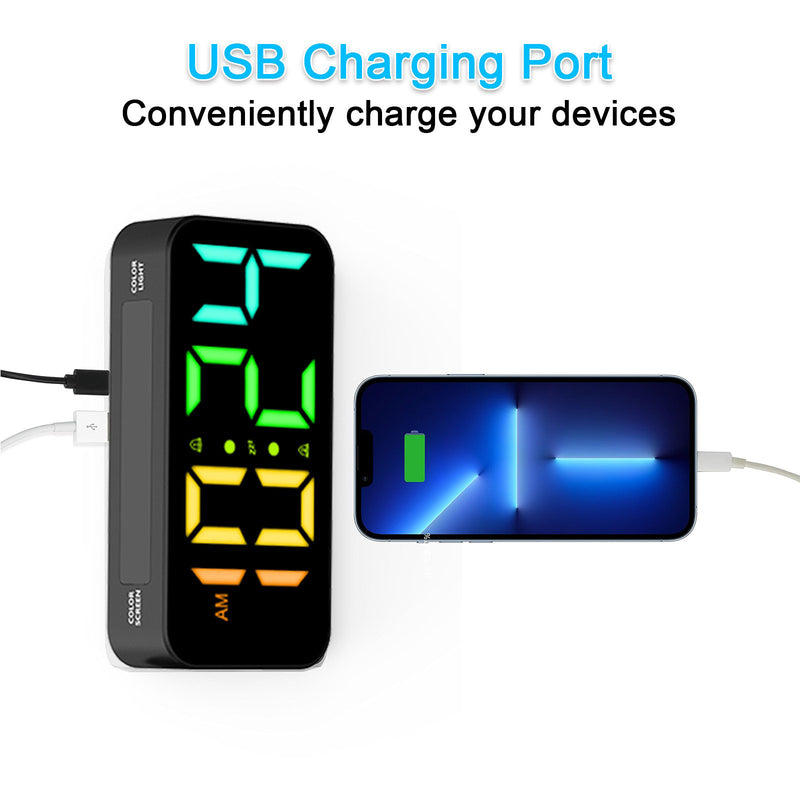 Vibrating Alarm Clock – Loud Bed Shaker Large Display for Heavy Sleepers & Hearing Impaired