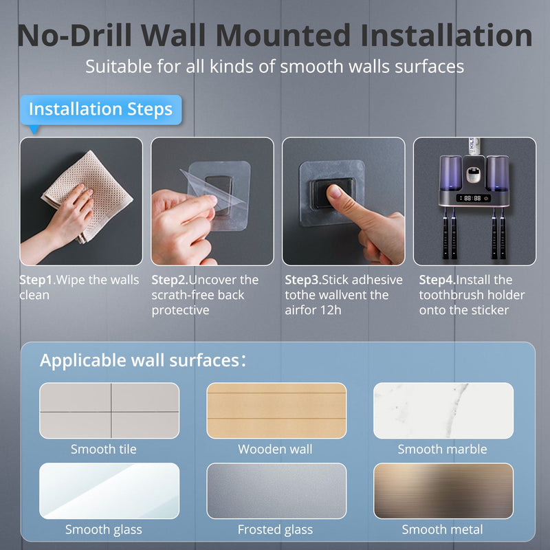 Smart Toothbrush Holder – Automatic Toothpaste Dispenser and Steriliser