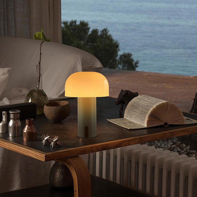 Rechargeable Mushroom Table Lamp – Waterproof with Touch-Dimmable LED Light