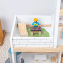 Wooden Dollhouse Villa – 3-Story Dream House with Elevator Balcony Furniture & 3 Dolls