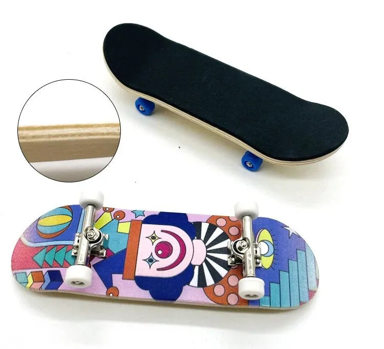 Mini Skateboard Fingerboard – Maple Wood with Alloy Trucks Fun Toy for Kids & Collectors
