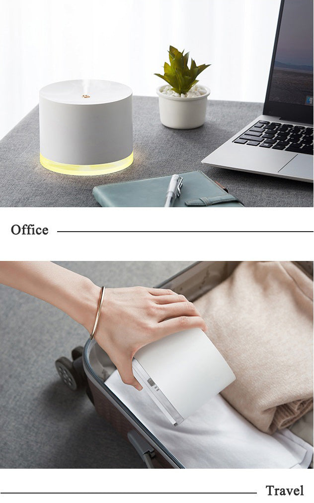 Wireless Air Humidifier – Portable USB Rechargeable Mist Diffuser with Lamp for Home