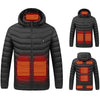 Unisex Heated Winter Jacket – 9 Heating Zones Lightweight Quilted Coat with Hood