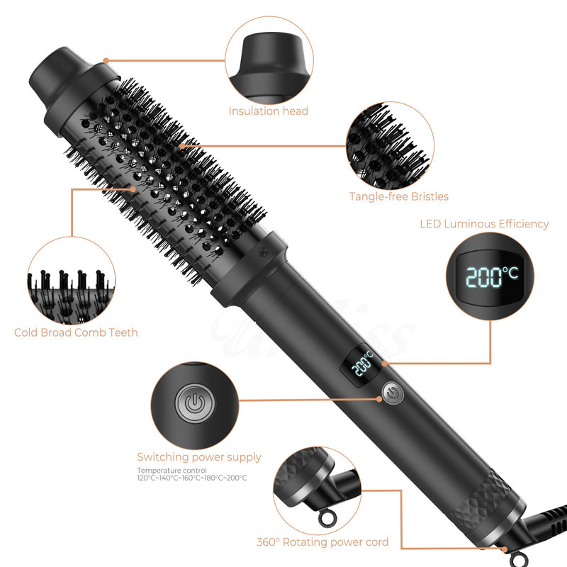 240W Hot Brush – Fast Heat Curling & Straightening Brush for Medium to Long Hair