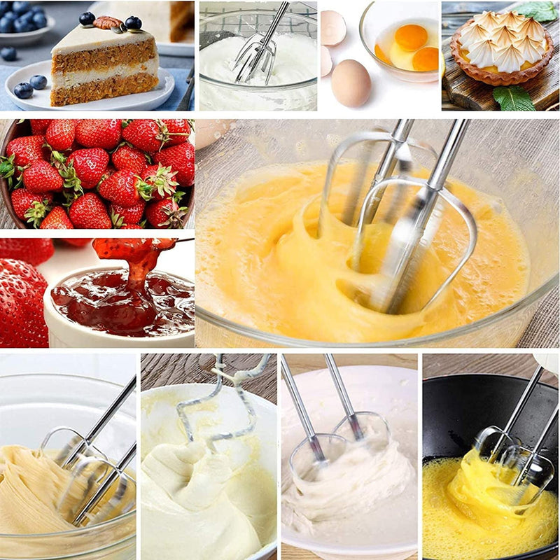 7-Speed Electric Hand Mixer – Portable Handheld Mixer with 4 Stainless Steel Beaters