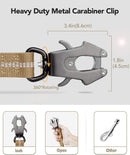 Heavy-Duty Tactical Dog Lead– 1.2–1.8m Shock-Absorbing Bungee with Dual Handles & Metal Clip