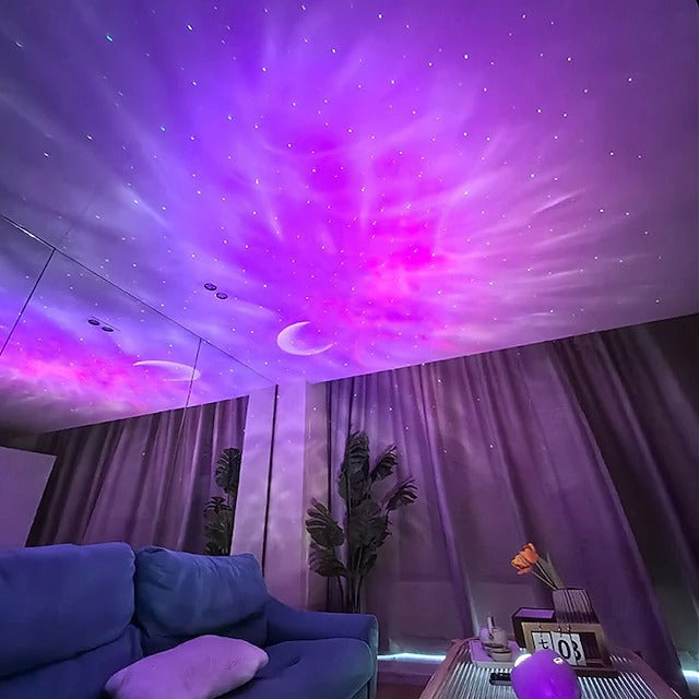 Aurora Lights Galaxy Projector – Bluetooth Star & Moon Light with Remote and Timer