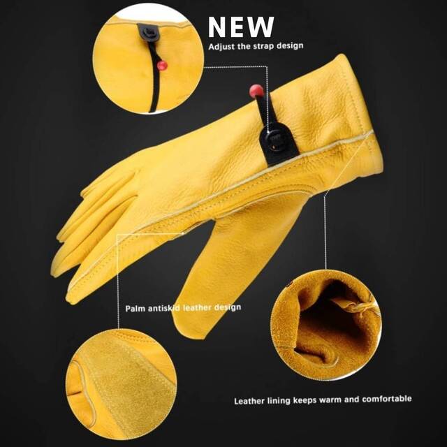Leather Gardening Gloves – Thornproof Heavy Duty Work Gloves for Men & Women
