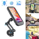 Waterproof Bike Phone Holder Case – 360° Rotating Handlebar Holder for 5"-7" Smartphones