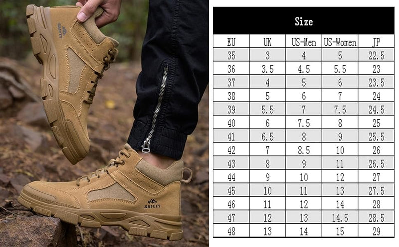 Men’s Winter Safety Shoes – Steel Toe Anti-Smash & Puncture Insulated Work Boots