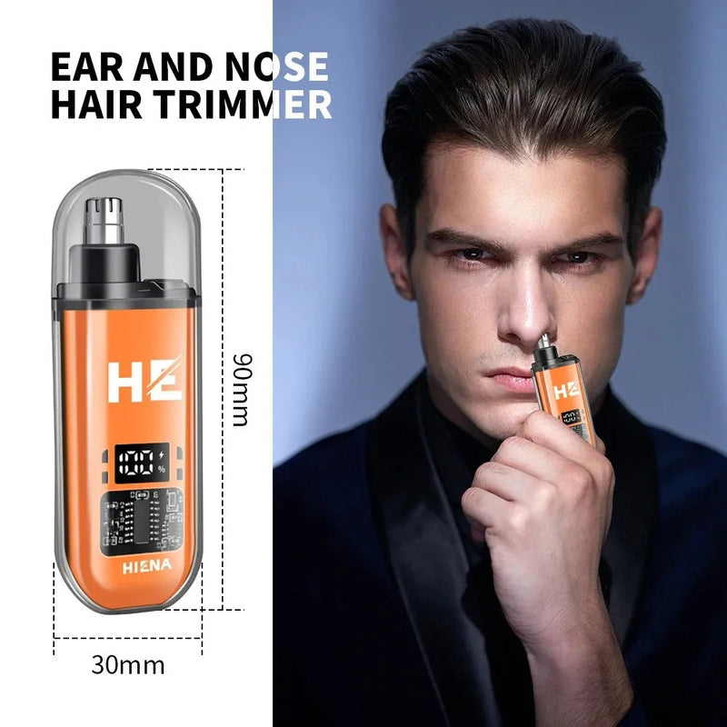USB Nose & Ear Hair Trimmer – Rechargeable Portable Grooming Tool for Men & Women