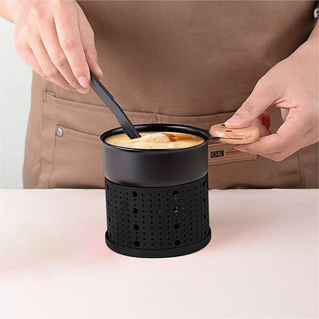 Raclette Table Grill & Cheese Melter – Portable Non-Stick Mini Grill with Wooden Handle