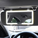 LED Car Vanity Mirror – Sun Visor Makeup Mirror with 3 Light Modes & Touch Control