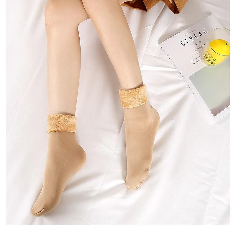Women’s Fleece Thermal Socks – Warm Non-Slip Slipper Socks for Winter