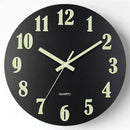 12-Inch Wooden Wall Clock – Glow-in-the-Dark Silent Quartz Movement MDF Background