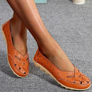 Women’s Leather Ballerinas – Lightweight Slip-On Flats Soft & Breathable Summer Walking Shoes