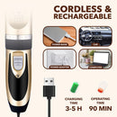 Dog and Pet clipper - Rechargeable Grooming Kit with 9 Accessories