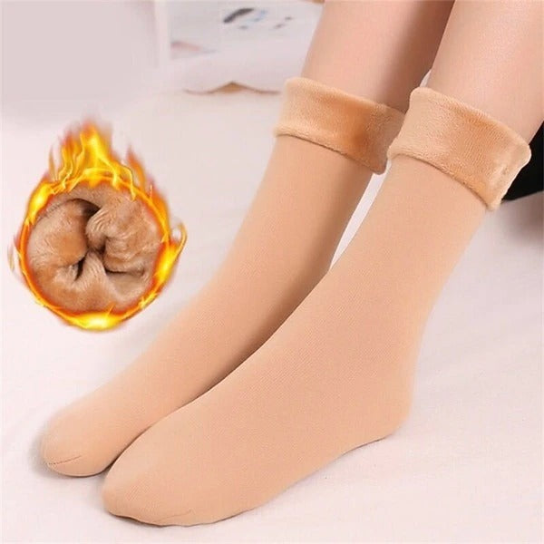 Women’s Fleece Thermal Socks – Warm Non-Slip Slipper Socks for Winter