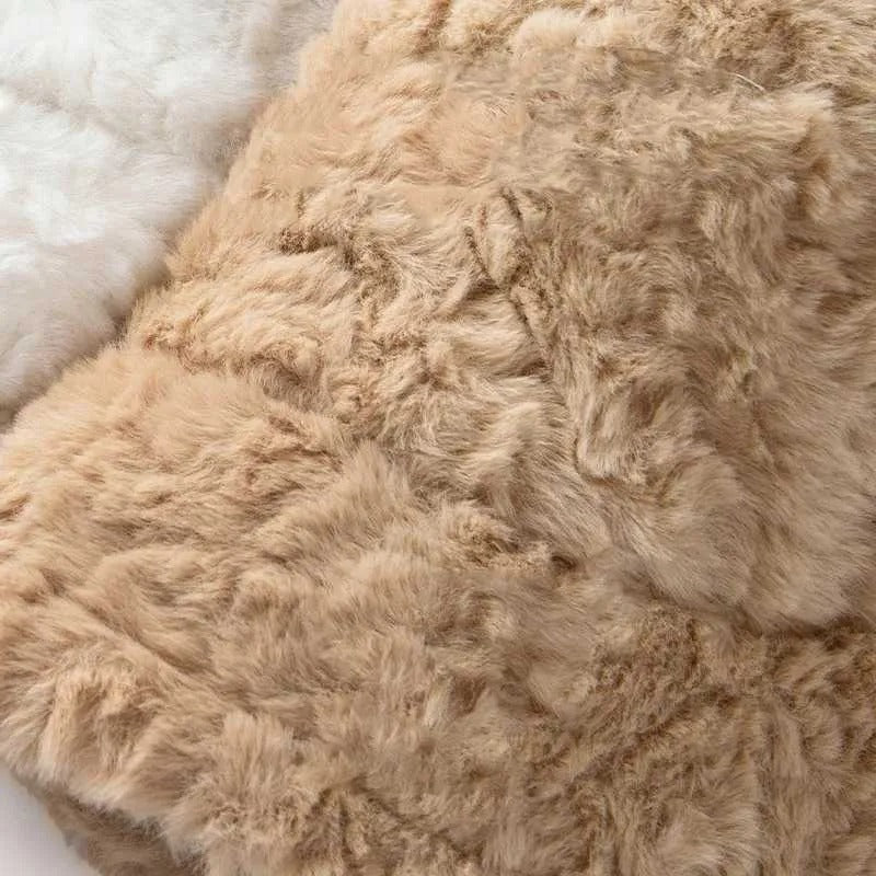 Women’s Faux Fur Bucket Hat – Warm Fuzzy Basin Hat for Cold Weather