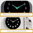 Glow-in-the-Dark Moon Phase Silent Wall Clock – Easy Install Living Room Wall Decor