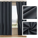 Full Blackout Thermal Curtains – Insulated Grommet Panels for Noise Reduction and Light Blocking