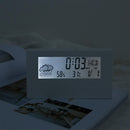 LED Transparent Alarm Clock – Luminous Display with Weather Temp & Humidity Functions