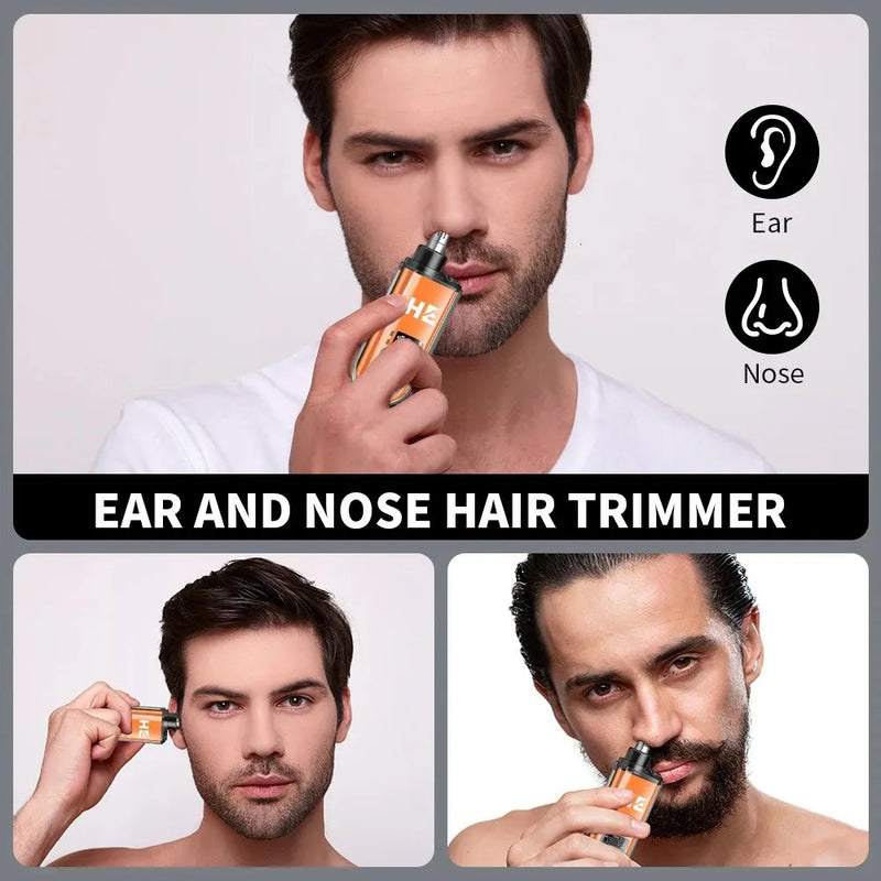 USB Nose & Ear Hair Trimmer – Rechargeable Portable Grooming Tool for Men & Women