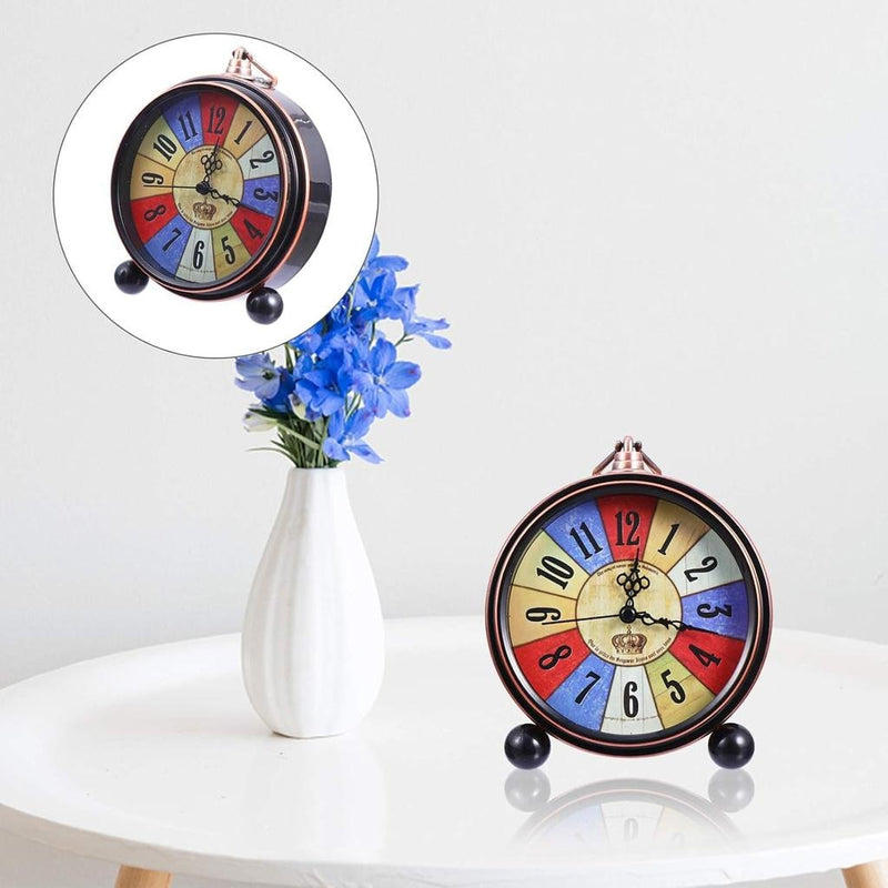 Classic European Design Clock – Silent Non-Ticking Quartz Desk Clock