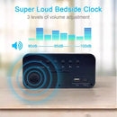 Vibrating Alarm Clock – Loud Bed Shaker Large Display for Heavy Sleepers & Hearing Impaired