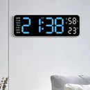 Digital LED Wall Clock 9 inch – Alarm Calendar & Temperature Display for Home or Office