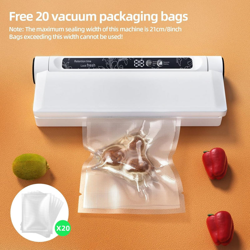 Automatic Food Vacuum Sealer – Dry & Wet Dual Use Digital Display Heat Sealing Machine