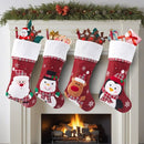 Classic Christmas Stockings – Pack of 2 Embroidered Hanging Christmas Decoration