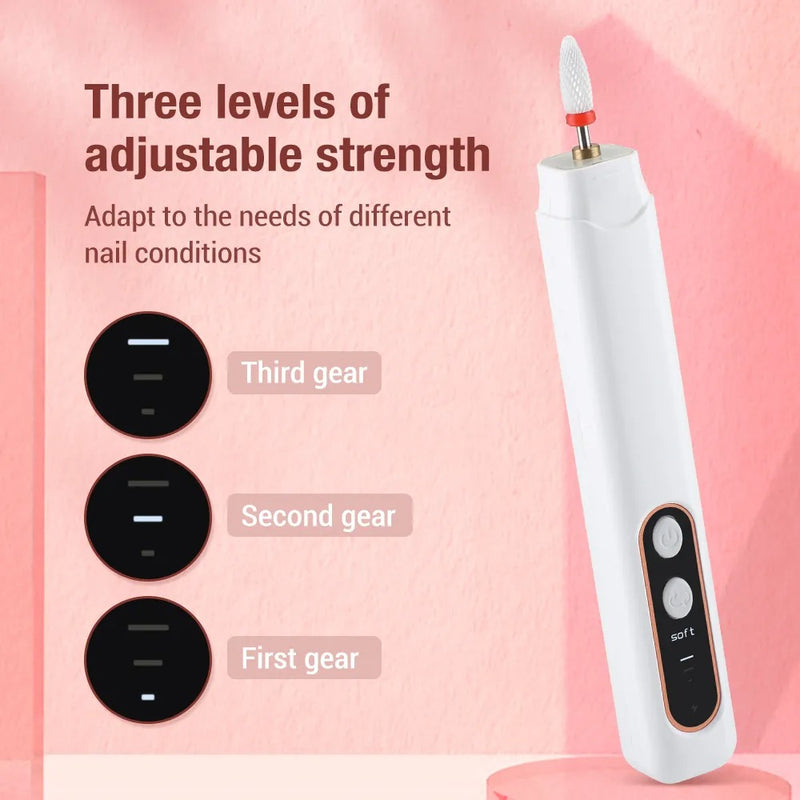 Electric Nail File – 15 000RPM Manicure Set with 6 Bits