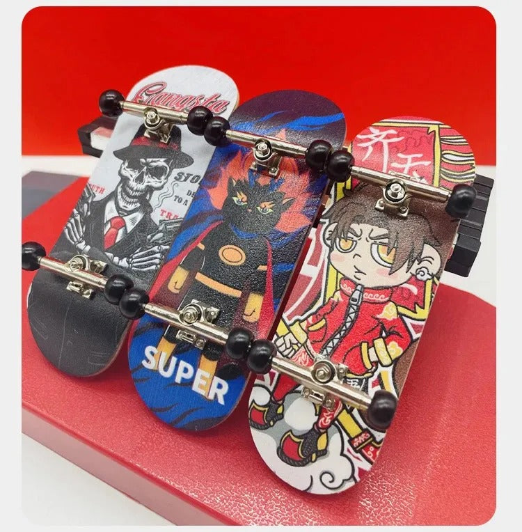 Mini Skateboard Fingerboard – Maple Wood with Alloy Trucks Fun Toy for Kids & Collectors