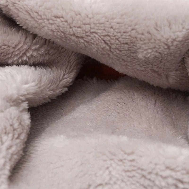 Unisex Winter Neck Warmer – Knitted Snood Scarf with Thick Plush Lining