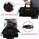 Heavy Duty Wide Mouth Tool Bag – Waterproof Multi-Compartment with Adjustable Shoulder Strap