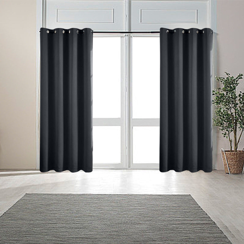 Full Blackout Thermal Curtains – Insulated Grommet Panels for Noise Reduction and Light Blocking