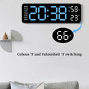 Digital LED Wall Clock 9 inch – Alarm Calendar & Temperature Display for Home or Office