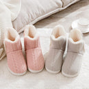 Women's Knitted Boot Slippers – Plush Lined Non-Slip Warm Winter House Shoes