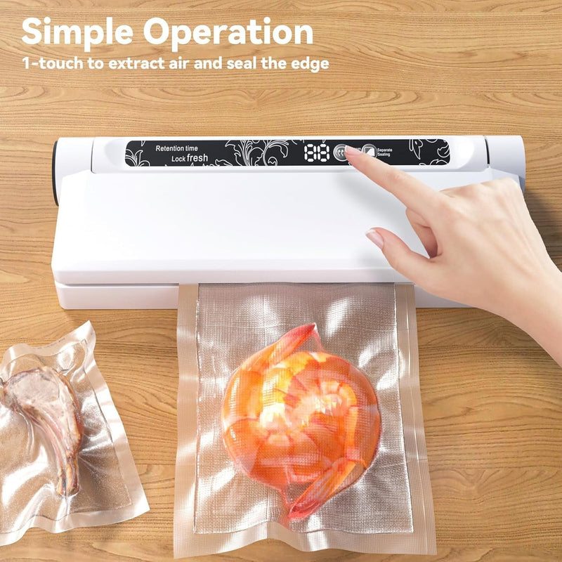 Automatic Food Vacuum Sealer – Dry & Wet Dual Use Digital Display Heat Sealing Machine