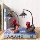 Spiderman Superhero Streetlight LED Desk Lamp – Resin Night Light for Kids