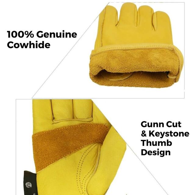 Leather Gardening Gloves – Thornproof Heavy Duty Work Gloves for Men & Women
