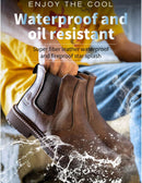 Men’s Safety Dealer Boots –  Non Slip Steel Toe Waterproof Leather Work Boots
