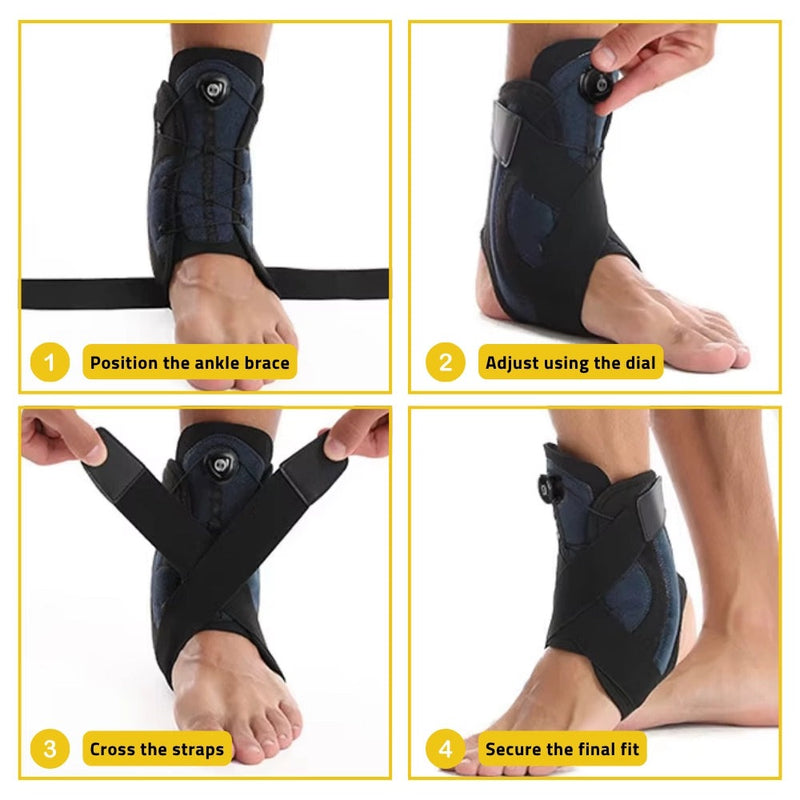 Adjustable Ankle Support Brace – Foot Joint Protector Sprain Recovery & Rehabilitation