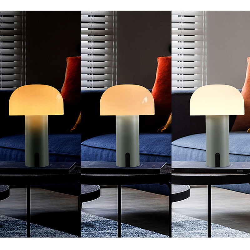 Rechargeable Mushroom Table Lamp – Waterproof with Touch-Dimmable LED Light