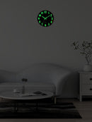 12-Inch Wooden Wall Clock – Glow-in-the-Dark Silent Quartz Movement MDF Background