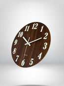 12-Inch Wooden Wall Clock – Glow-in-the-Dark Silent Quartz Movement MDF Background