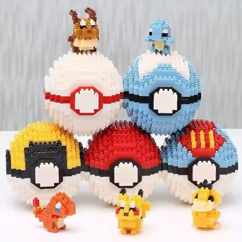 Pokémon Poké Ball Mini Building Blocks Set – (397 PCS) Assemble Brick Model