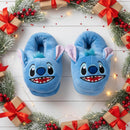 Stitch Fluffy Slippers – Cozy Winter Indoor Plush Slides for Kids