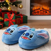 Stitch Fluffy Slippers – Cozy Winter Indoor Plush Slides for Kids